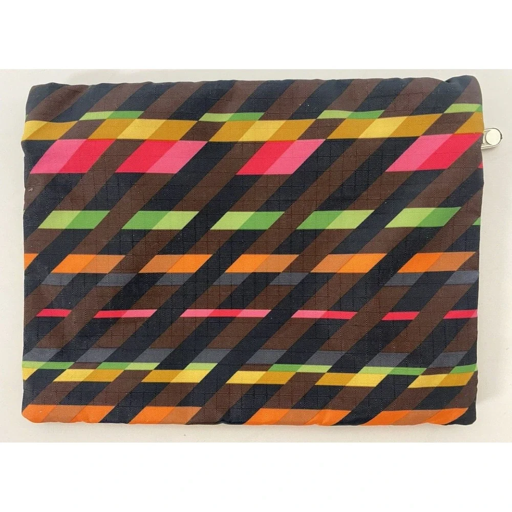 Lesportsac Zip‎ pouch Cosmetics Geometric multicolor Travel EUC!